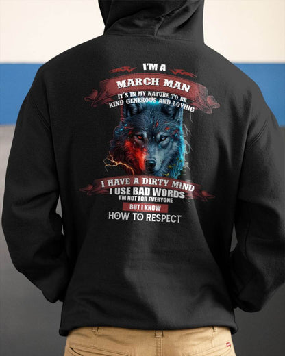 MARCH - KNOW HOW TO RESPECT - BIRTHDAY T-SHIRT FOR MEN - NGHL03 (SKU12-162-03)