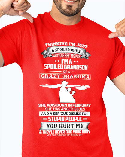 Spoiled by Grandma Shirt February Edition – From Grandma to Grandson NGHL02 (SKU-GMS2-02)