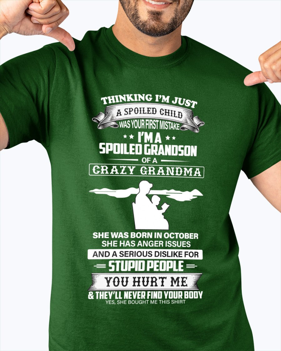 Spoiled by Grandma Shirt October Edition – From Grandma to Grandson NGHL10 (SKU-GMS2-10)
