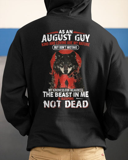 AUGUST - KIND AND LOVING ARE MY NATURE - BIRTHDAY T-SHIRT FOR MEN - NGHL08 (SKU26T-01-17-08)