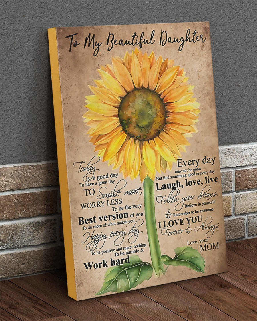 TO MY DAUGHTER FROM MOM CANVAS