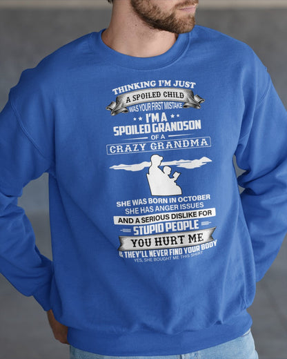 Spoiled by Grandma Shirt October Edition – From Grandma to Grandson NGHL10 (SKU-GMS2-10)