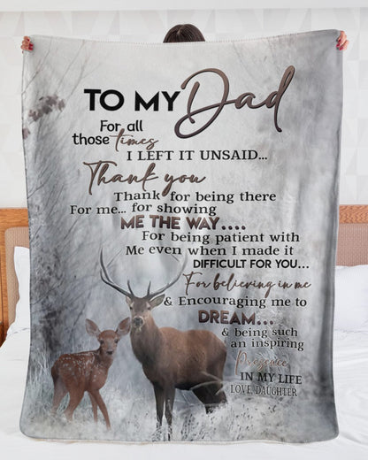 Special gift for your Dad from daughter Blanket