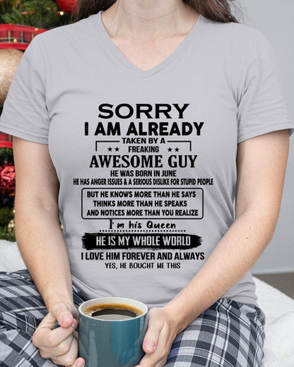 June - Awesome Boyfriend Born In June- Special gift for your Girlfriend - From Husband NGHL06 (SKUT08-11-06)