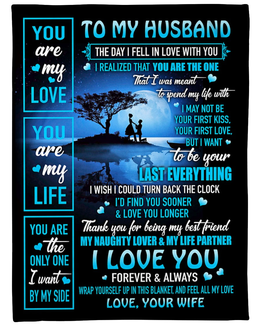 Gift for husband from wife blanket