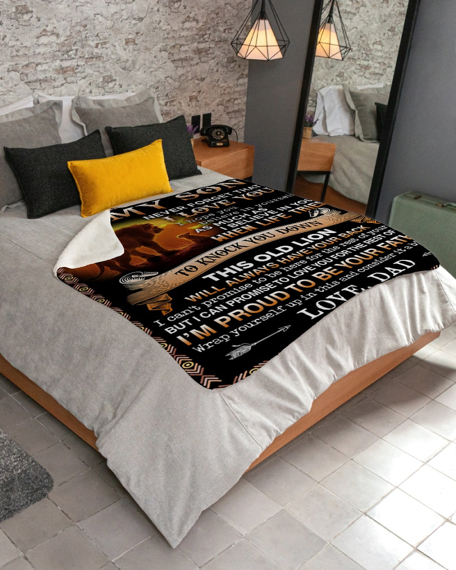 To my Son Love, dad - Blanket