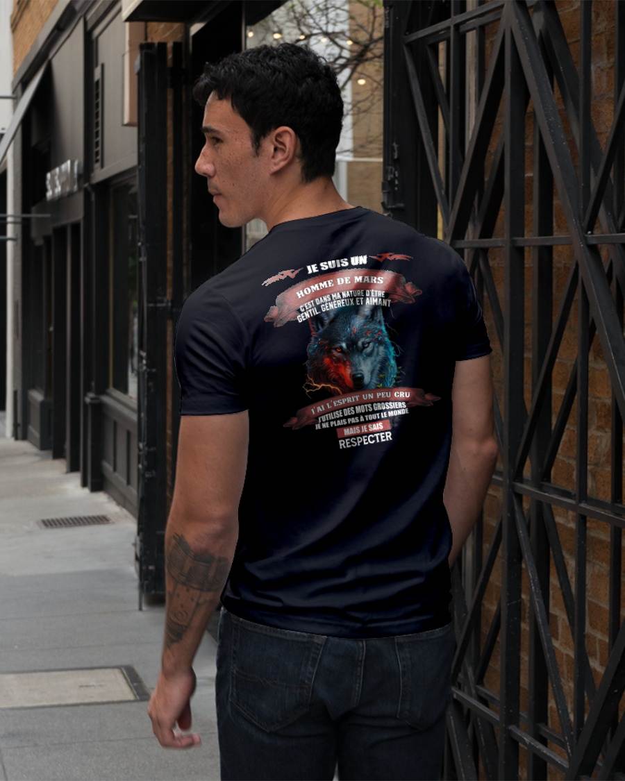 MARS - JE SAIS RESPECTER – T-SHIRT D’ANNIVERSAIRE POUR HOMME - frNGHL03 (SKU12-266-03)