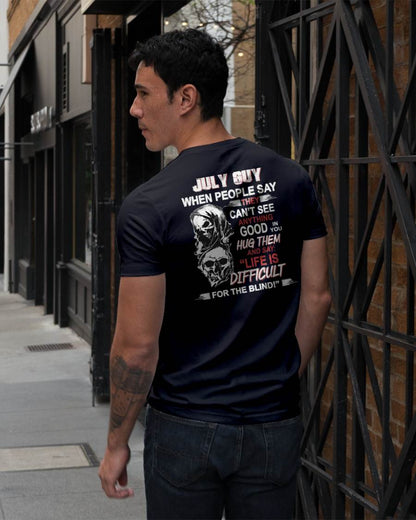 JULY -  HUG THEM AND SAY... - BIRTHDAY T-SHIRT FOR MEN - NGHL07 (SKU12-253-07)