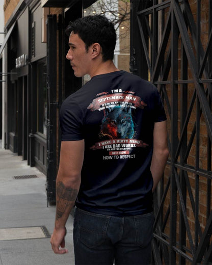 SEPTEMBER - KNOW HOW TO RESPECT - BIRTHDAY T-SHIRT FOR MEN - NGHL09 (SKU12-162-09)