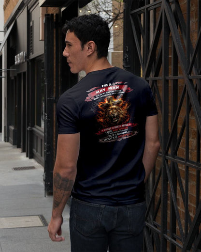 MAY - KIND AND LOVING ARE MY NATURE - PREMIUM DTG PRINT BIRTHDAY T-SHIRT FOR MEN - NGHL05 (SKU26T-01-31-05)