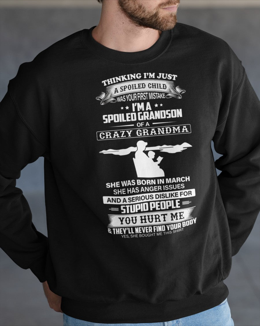 Spoiled by Grandma Shirt March Edition – From Grandma to Grandson NGHL03 (SKU-GMS2-03)