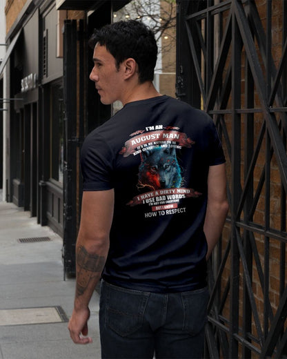 AUGUST - KNOW HOW TO RESPECT - BIRTHDAY T-SHIRT FOR MEN - NGHL08 (SKU12-162-08)