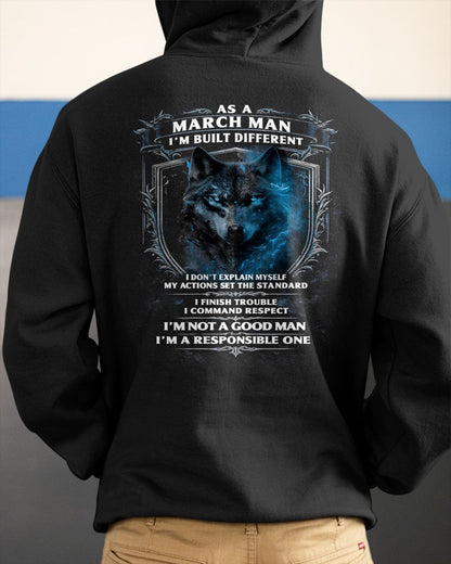 MARCH - BUILT DIFFERENT - BIRTHDAY T-SHIRT FOR MEN - NGHL03 (SKU12-301-03)