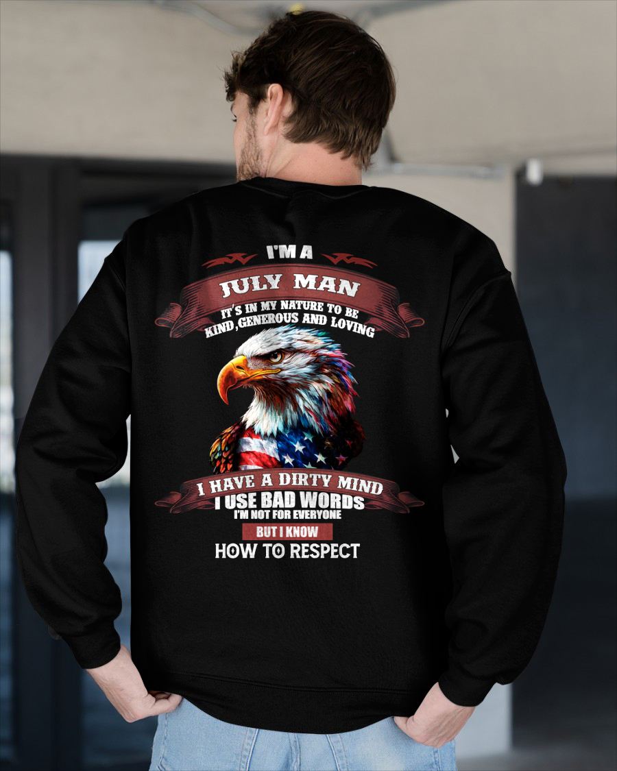 JULY - KNOW HOW TO RESPECT - BIRTHDAY T-SHIRT FOR MEN - NGHL07 (SKU12-311-07)