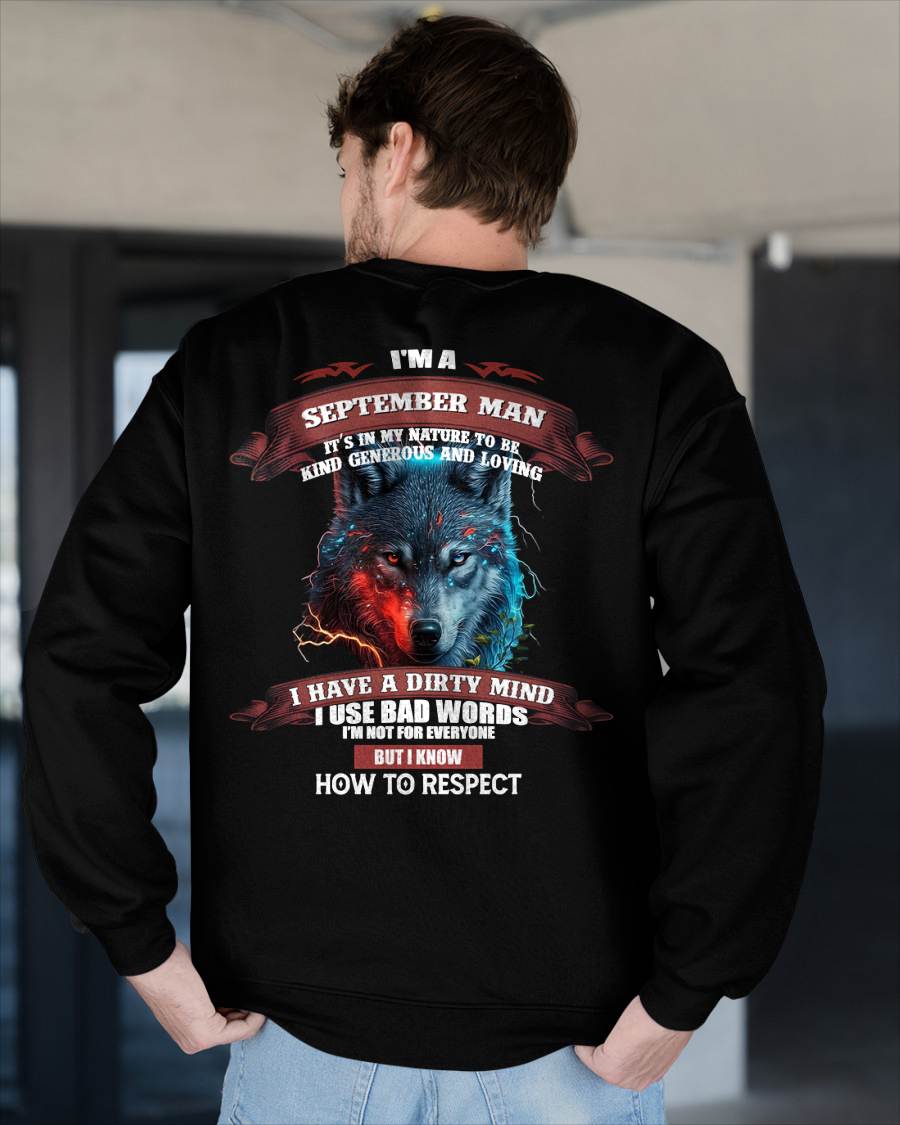 SEPTEMBER - KNOW HOW TO RESPECT - BIRTHDAY T-SHIRT FOR MEN - NGHL09 (SKU12-162-09)