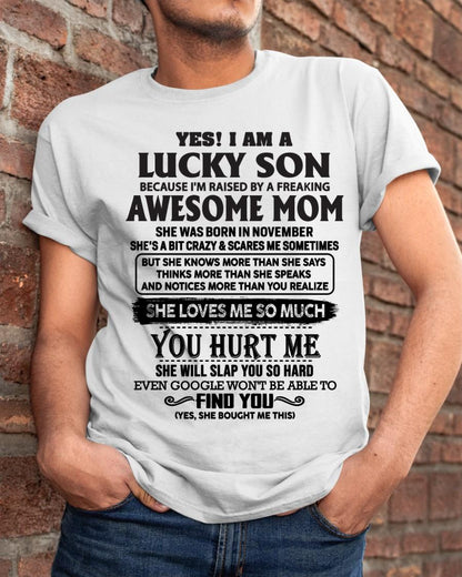 November - Yes! I'm A Lucky Son - Perfect gift for your son (SKU-LKW-11)