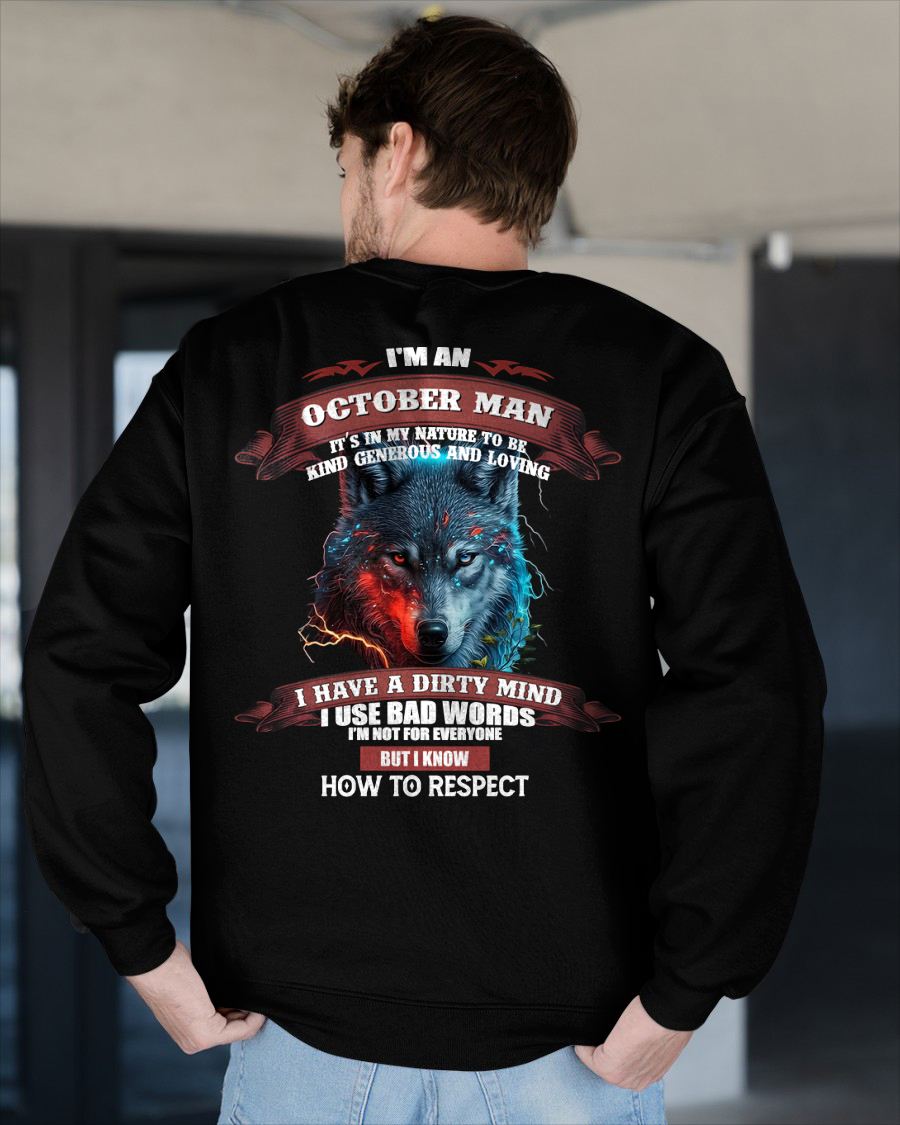 OCTOBER - KNOW HOW TO RESPECT - BIRTHDAY T-SHIRT FOR MEN - NGHL10 (SKU12-162-10)