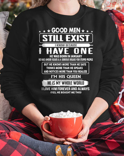 January - Good men Still Exist - gift for your girlfriend, wife from Husband - NGHL01 (SKU2602-42-01)