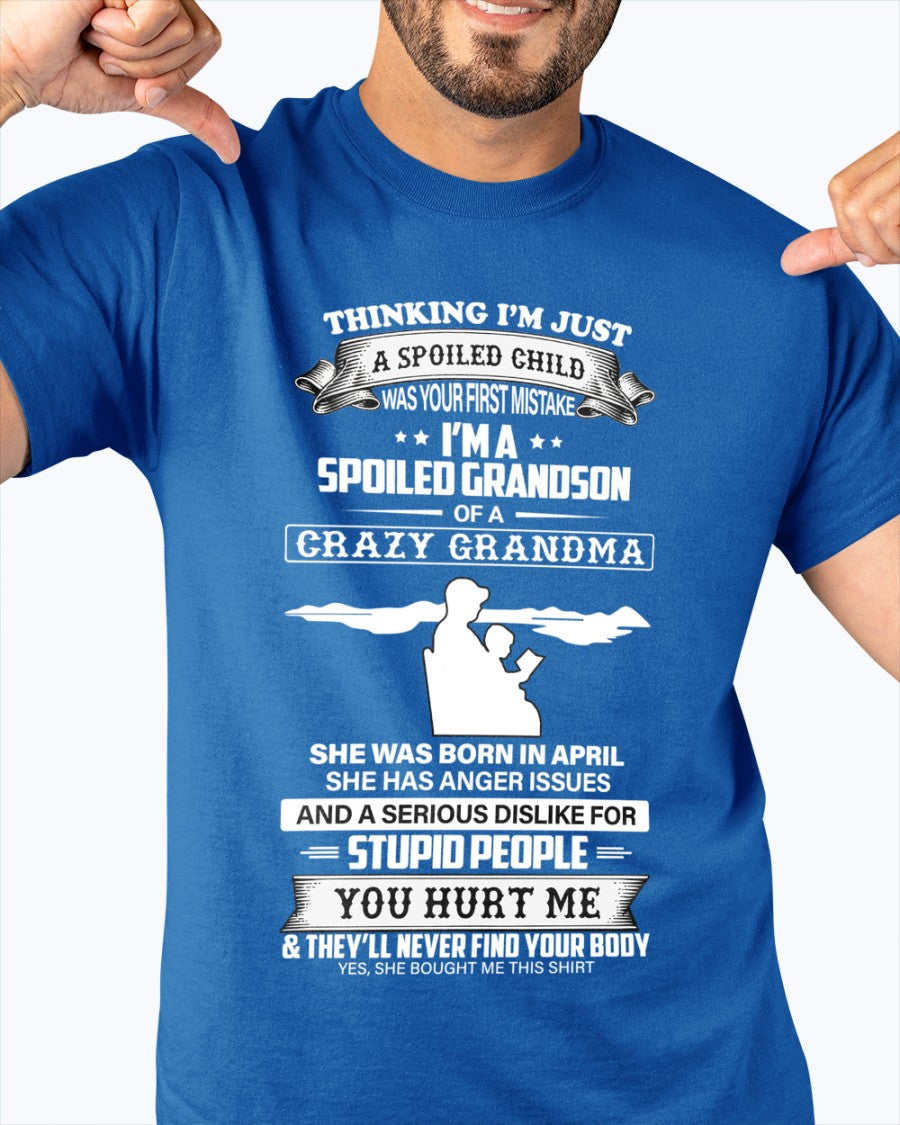 Spoiled by Grandma Shirt April Edition – From Grandma to Grandson NGHL04 (SKU-GMS2-04)
