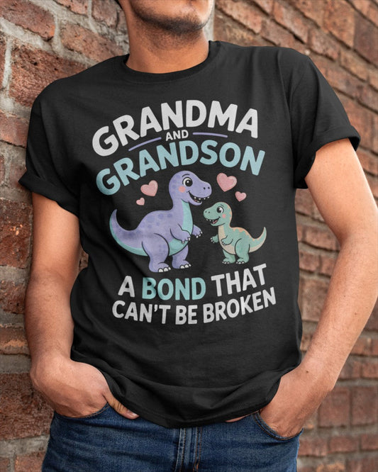 GRANDMA AND GRANDSON A BOND THAT CAN'T BE BROKEN DINOSAUR UNISEX T-SHIRT NGHL00 (SKU-GMS4)