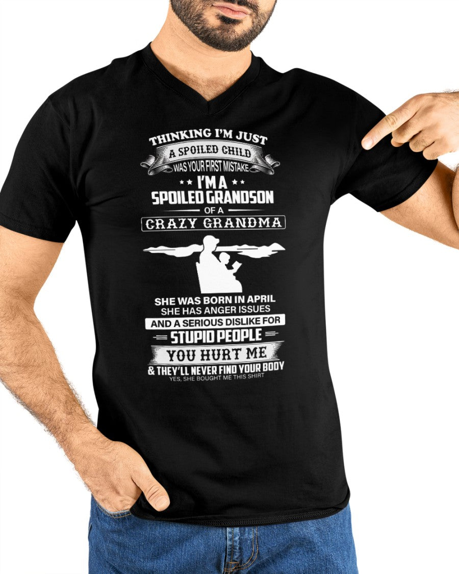 Spoiled by Grandma Shirt April Edition – From Grandma to Grandson NGHL04 (SKU-GMS2-04)