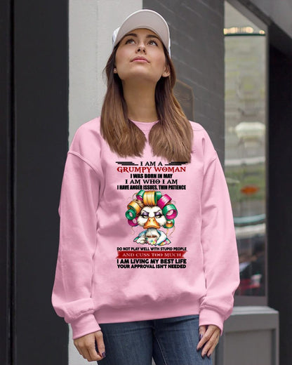 MAY - GRUMPY WOMAN - BIRTHDAY SHIRT FOR WOMEN - NGHL05 (SKU26T-01-22-05)