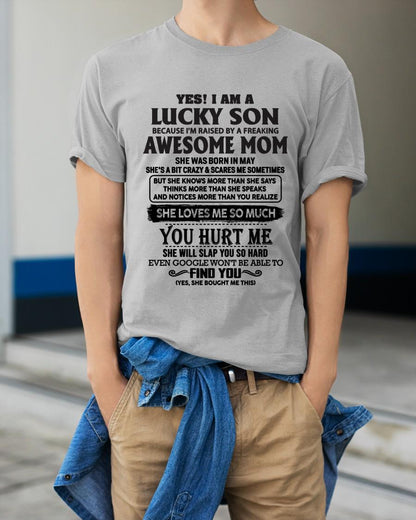 May - Yes! I'm A Lucky Son - Perfect Gift For Your Son (SKU-LKW-05)