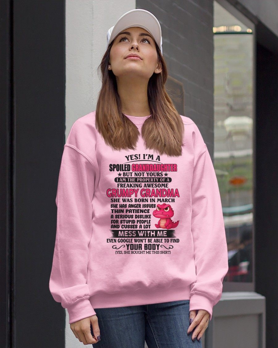 MARCH - YES, I'M A SPOILED GRANDDAUGHTER - GIFT FROM GRANDMA - NGHL03 (SKU09-96-03)