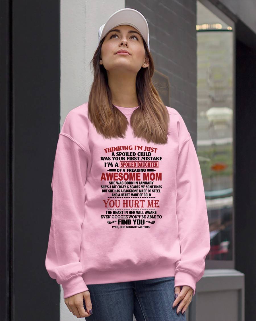 JANUARY - TO MY DAUGHTER - SPOILED DAUGHTER - PERFECT GIFT FOR DAUGHTER - GIFT FROM MOM - NGHL01 (SKU10-151-01)