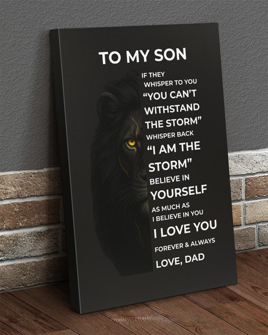 TO MY SON FROM DAD CANVAS