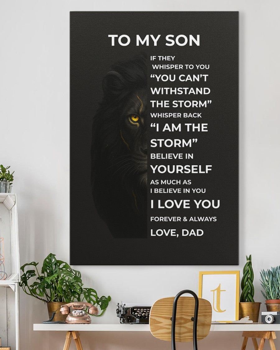 TO MY SON FROM DAD CANVAS
