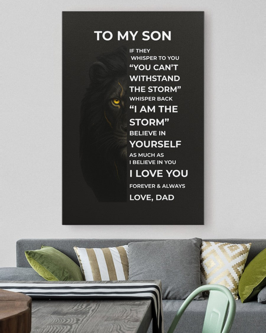 TO MY SON FROM DAD CANVAS
