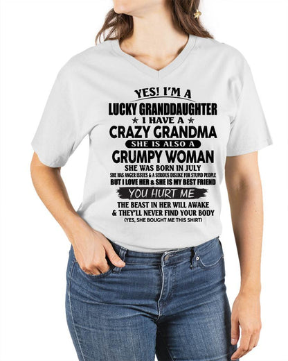 JULY - LUCKY GRANDDAUGHTER OF CRAZY GRANDMA - PERFECT GIFT FROM GRANDMA - NGHL07 (SKU12-146-07)
