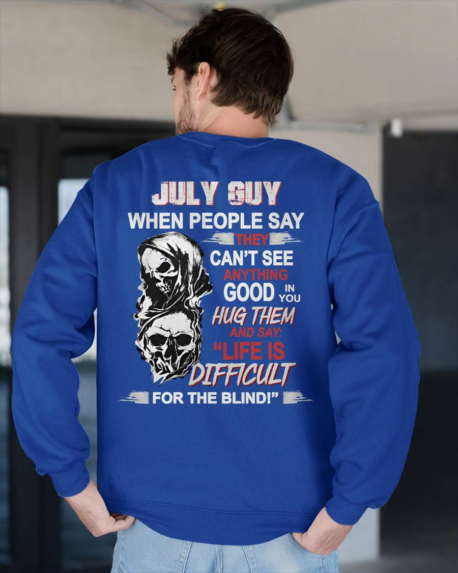 JULY -  HUG THEM AND SAY... - BIRTHDAY T-SHIRT FOR MEN - NGHL07 (SKU12-253-07)