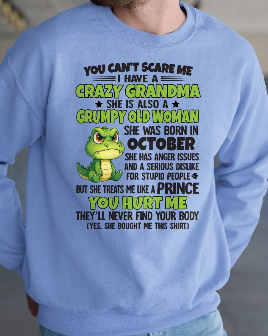 OCTOBER - YOU CAN'T SCARE ME - FOR GRANDSON - GIFT FROM GRANDMA - NGHL10 (SKU09-85-10)