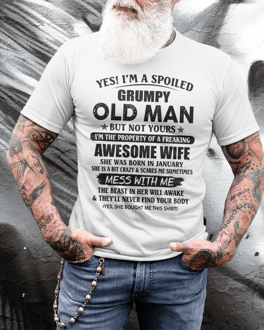 Awesome wife January - Perfect gift for your husband - NGHL01 (SKU96-68-01)