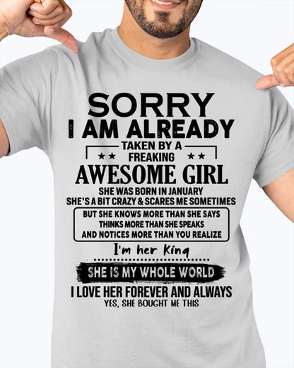 January - Awesome Girl born in January - Special gift for your boyfriend - From Wife NGHL01 (SKU.AT16)