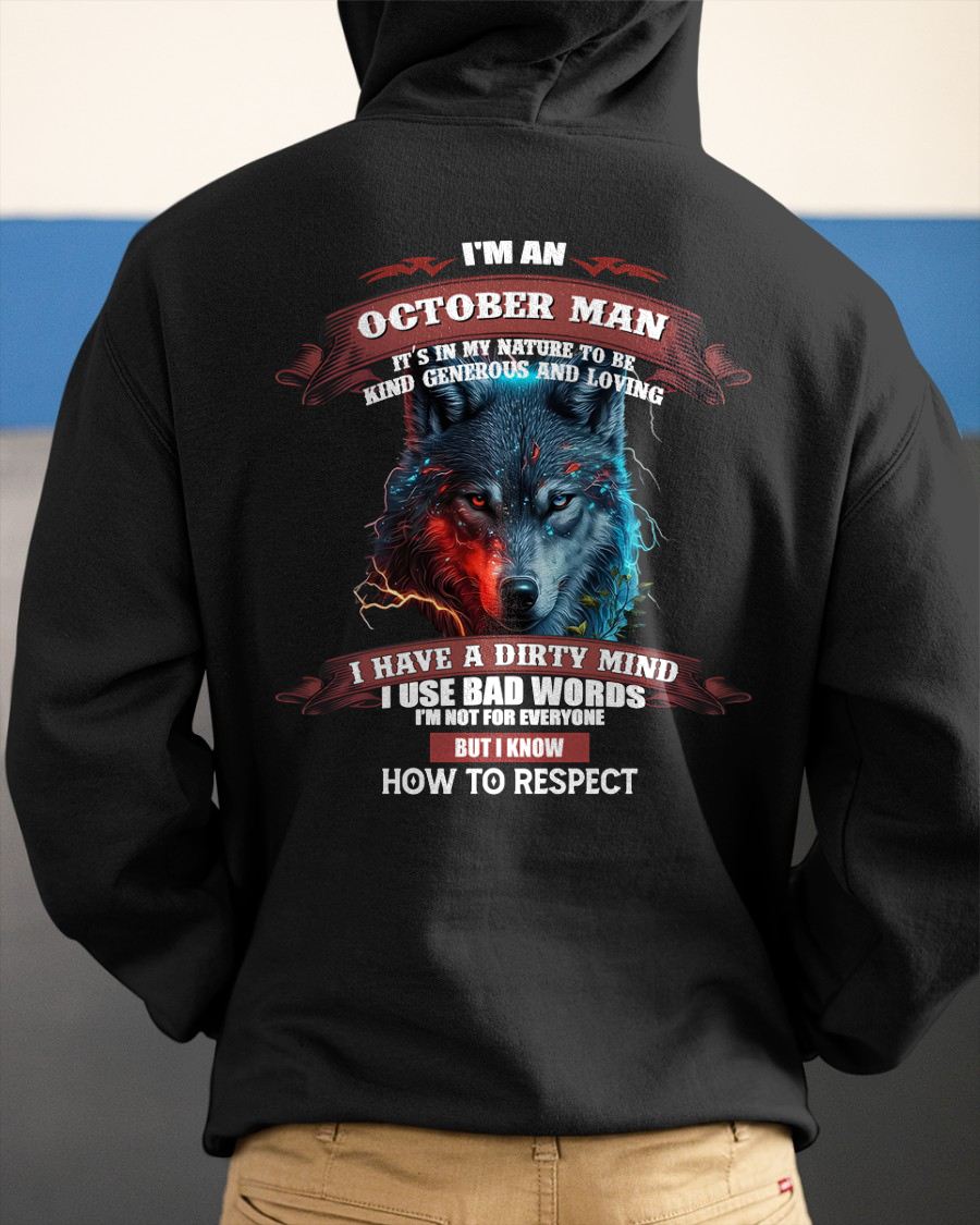 OCTOBER - KNOW HOW TO RESPECT - BIRTHDAY T-SHIRT FOR MEN - NGHL10 (SKU12-162-10)