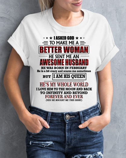 FEBRUARY - GOD SENT ME AN AWESOME HUSBAND - GIFT FROM HUSBAND - NGHL02 (SKU12-321-02)