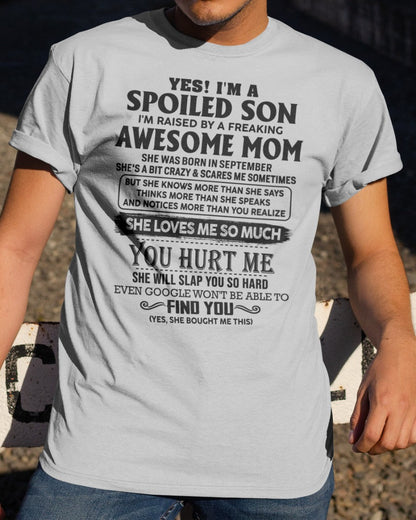 September - Awesome Mom - Perfect Gift For Son From Mom - NGHL09 (SKU-SPW-09)