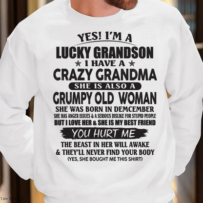 DECEMBER - LUCKY GRANDSON OF CRAZY GRANDMA -  FROM GRANDMA - NGHL12 (SKU10-173-12)