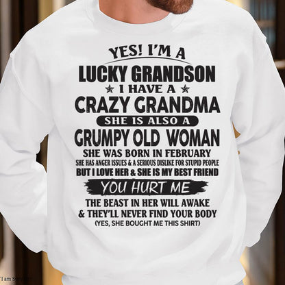 FEBRUARY - LUCKY GRANDSON OF CRAZY GRANDMA -  FROM GRANDMA - NGHL02 (SKU10-173-02)
