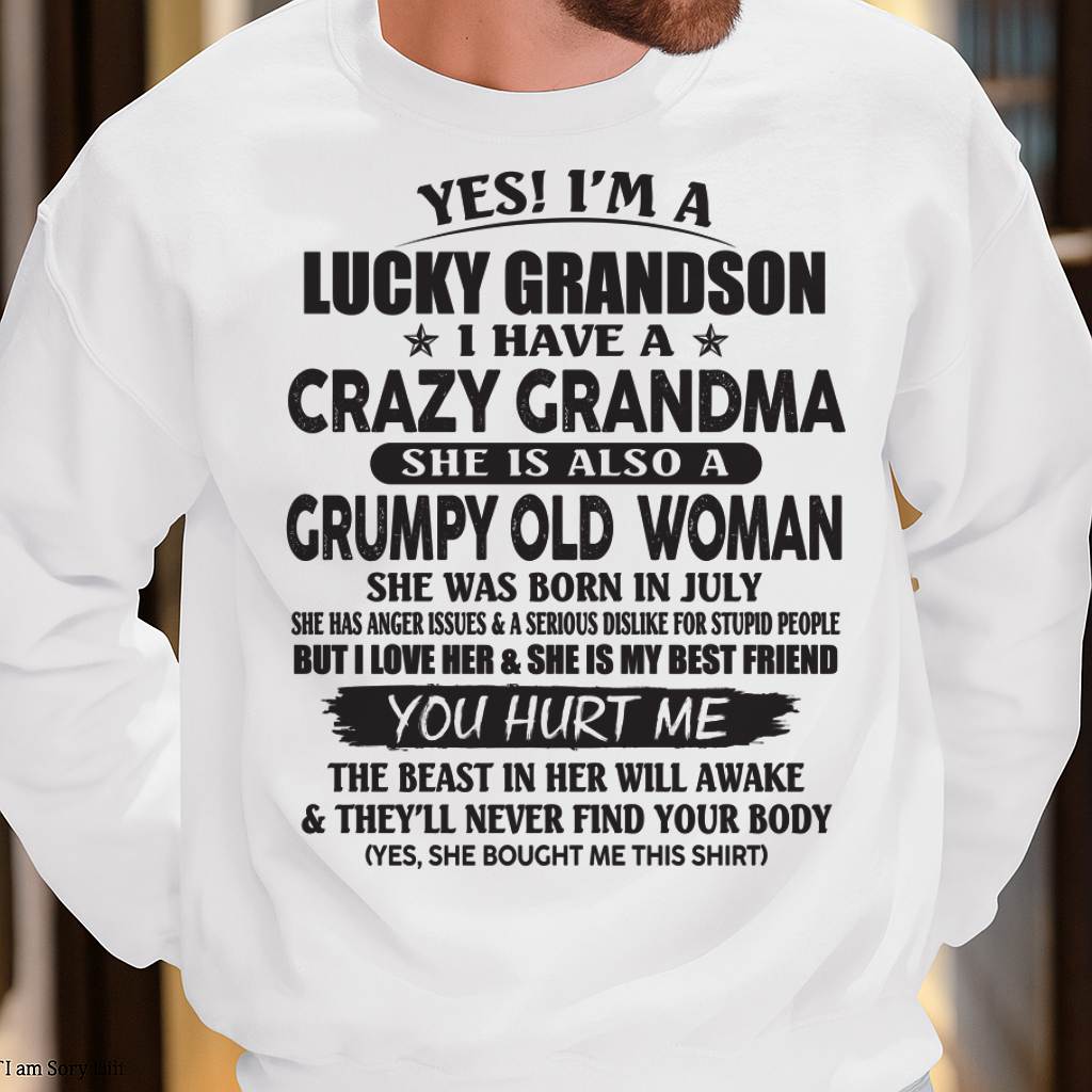 JULY - LUCKY GRANDSON OF CRAZY GRANDMA -  FROM GRANDMA - NGHL07 (SKU10-173-07)