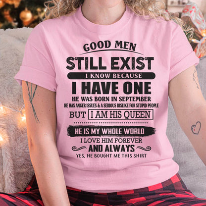 September - Good Men Still Exist - Perfect Gift For Girlfriend, Wife From Husband - NGHL09 (SKU07-166-09)