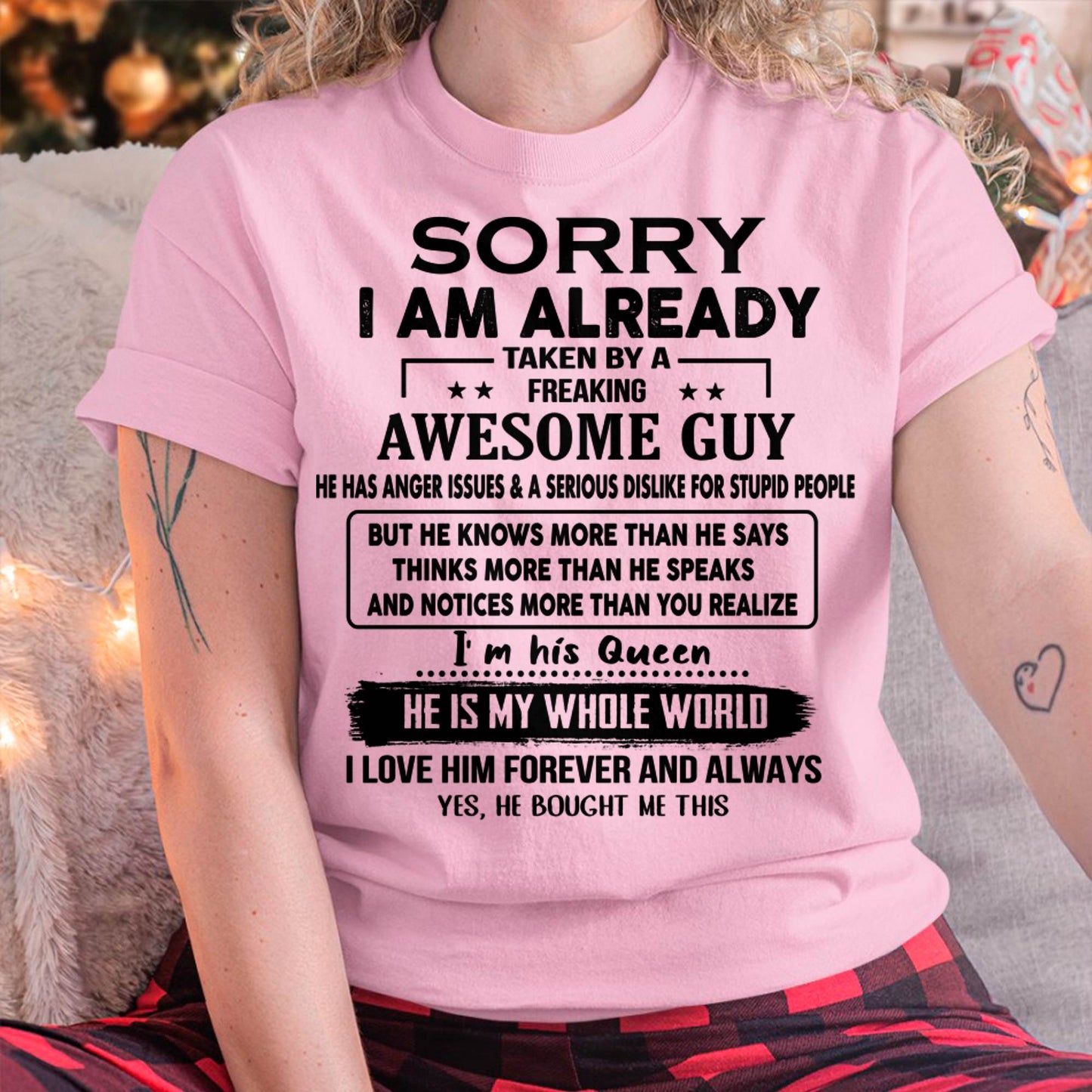 Taken by an Awesome Guy Shirt - Perfect Gift For Your Girlfriend NGHL00 (SKUT08-11-00)