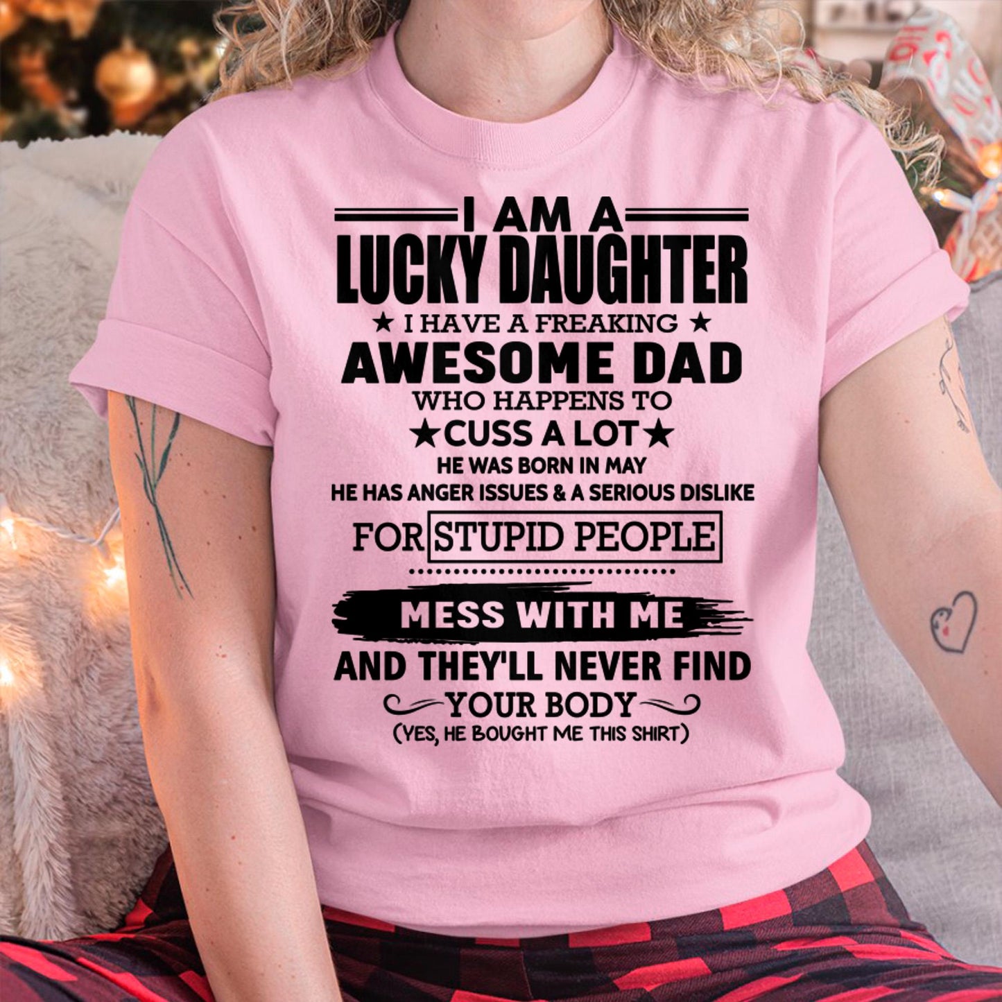 May - I'm Lucky Daughter - Gift for Daughter from Dad - NGHL05 (SKU-T1406DD-05)