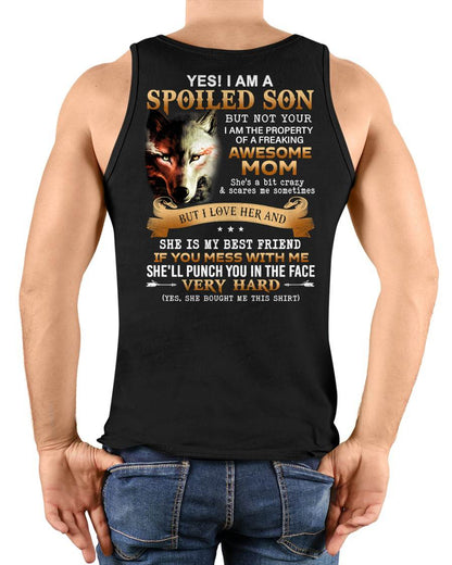 Lucky Son of Awesome Mom - Perfect Gift for Son From Mom - NGHL00 (SKU10-128-00)