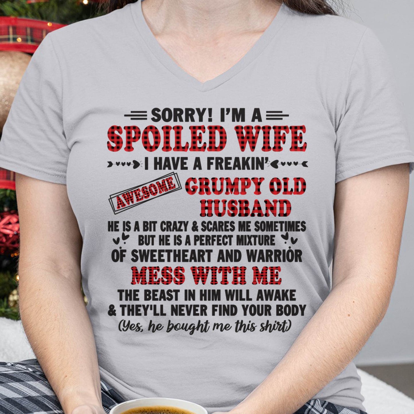 SPOILED WIFE OF AWESOME GRUMPY OLD HUSBAND - PERFECT GIFT  FROM HUSBAND - NGHL00 (SKU12-111-00)