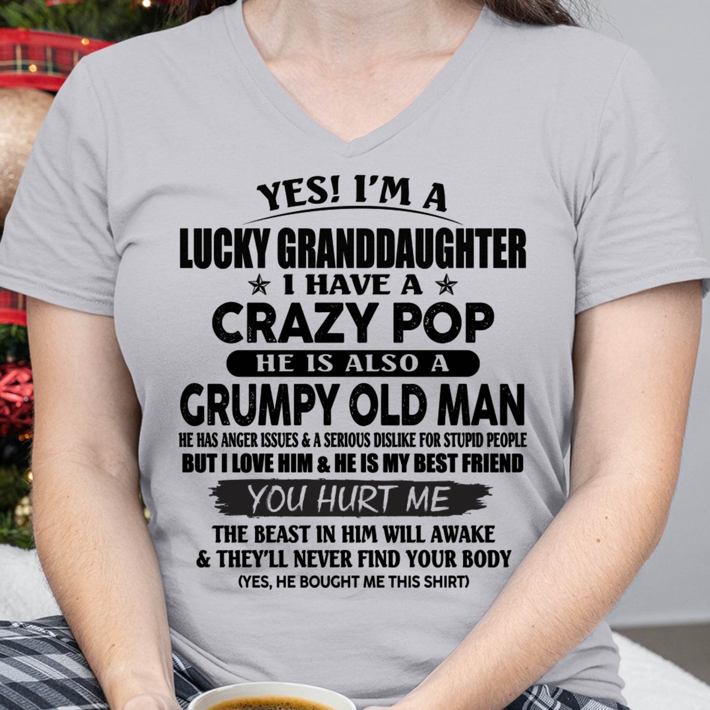 LUCKY GRANDDAUGHTER OF CRAZY POP - PERFECT GIFT FOR YOUR GRANDDAUGHTER FROM POP - NGHL00 (SKU12-39-00)