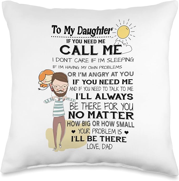 To My Daughter From Dad Pillow